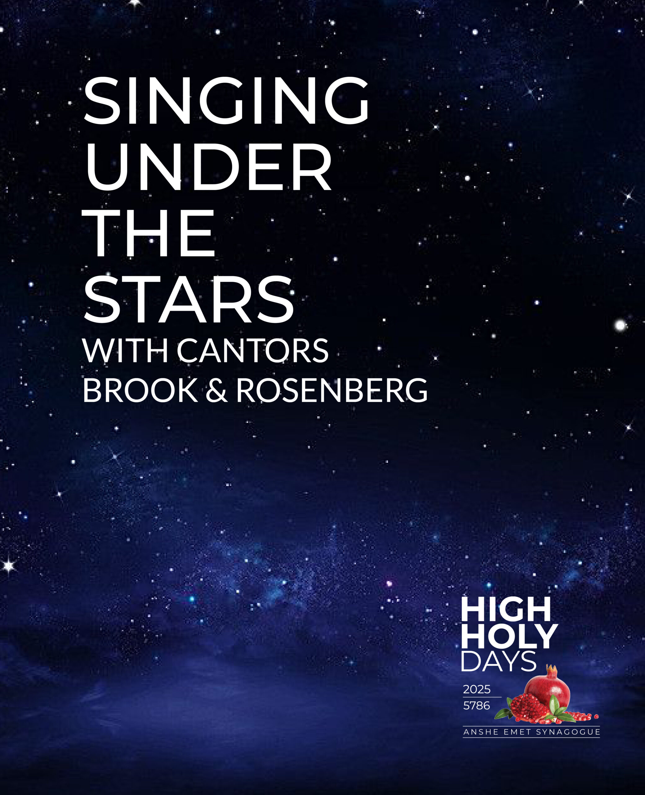 Elul Song Session: Singing Under the Stars with Cantors Brook & Rosenberg